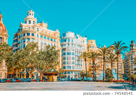 Modernism Plaza of the City Hall of Valencia, Town hall Square. Modernism Plaza of the City Hall of Valencia, Town hall Square. 74548545