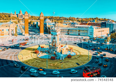 Panorama Square of Spain (Placa De Espanya),in Barcelona - capi Panorama Square of Spain (Placa De Espanya),in Barcelona - capi 74548548