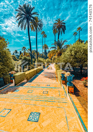 Gardens of Royal Alcazar in Seville and Grotto Gallery ( Galeria Gardens of Royal Alcazar in Seville and Grotto Gallery ( Galeria 74548576
