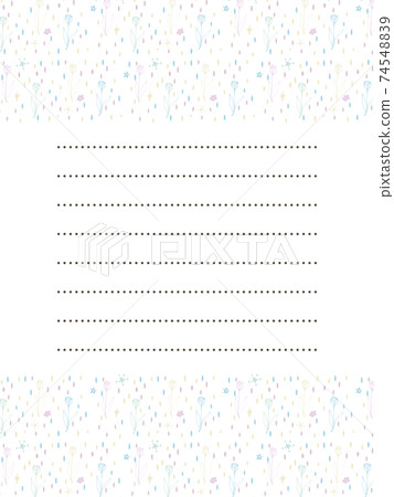 手寫的鬱金香字母框架 74548839