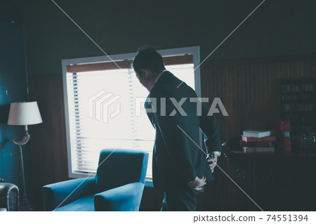 Middle businessman worried 74551394