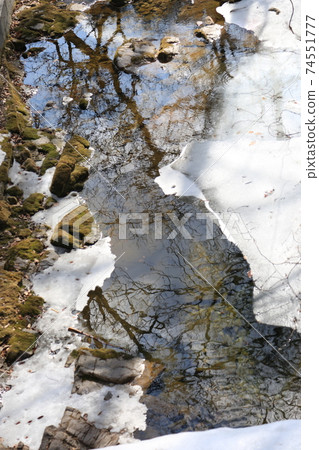 Bukhansan. National Park. Trail. In winter Bukhansan. National Park. Trail. In winter 74551777