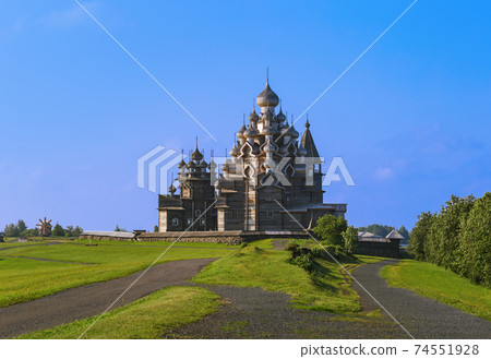 Famous wooden buildings on the island Kizhi Russia 74551928
