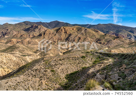 Tabernas desert, Desierto de Tabernas near Almeria, andalusia region, Spain 74552560