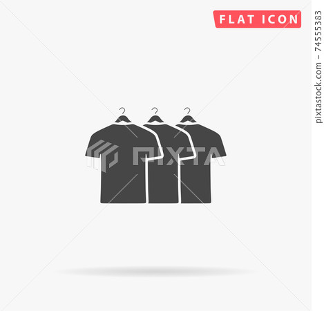 Tshirt Clothes flat vector icon Tshirt Clothes flat vector icon 74555383
