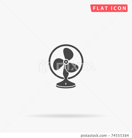 Fan flat vector icon 74555384