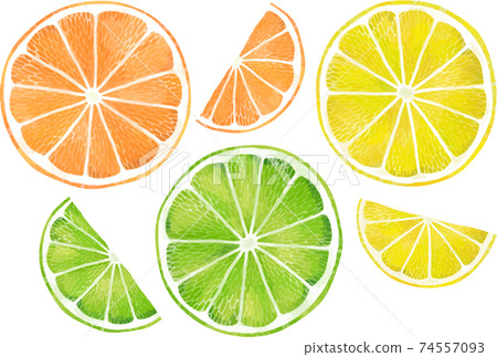 維生素橙柑橘切片橙,石灰和檸檬沒有線條藝術矢量素材 維生素橙柑橘切片橙,石灰和檸檬沒有線條藝術矢量素材 74557093