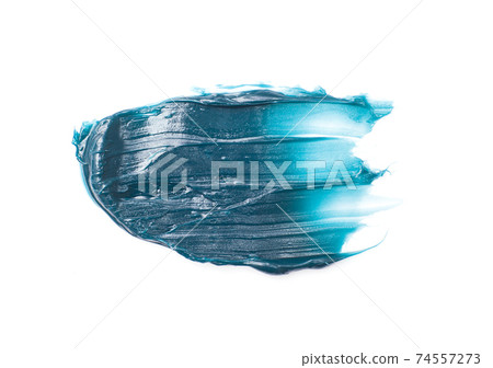 High-temperature anti-seize automotive grease to protect components and assemblies. Blue grease on a white background, isolate, technology 74557273