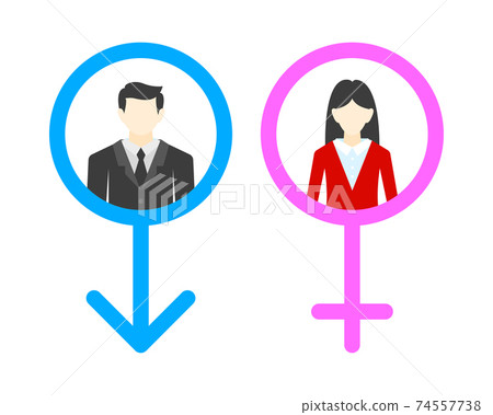 Male and female user avatar. Gentleman and lady toilet icons. Gender icons. Vector illustration. 74557738