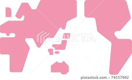 World map icon illustration 74557992
