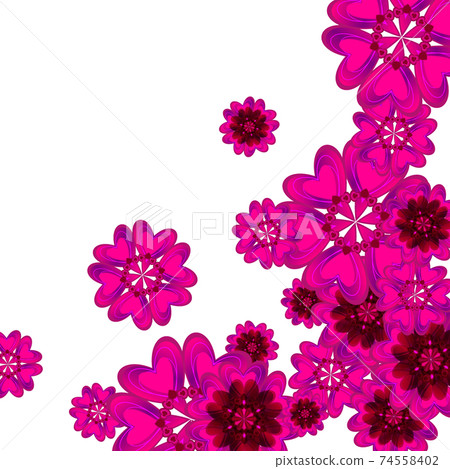Pink vector geometric background, abstract design for poster, brochure template 74558402