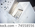 Spiral stairway of modern building. 74558556