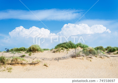 Sandy Formby Beach near Liverpool on a sunny day Sandy Formby Beach near Liverpool on a sunny day 74558697