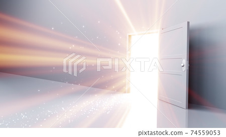 The door to a bright future, the road to heaven and success. 3D illustration The door to a bright future, the road to heaven and success. 3D illustration 74559053