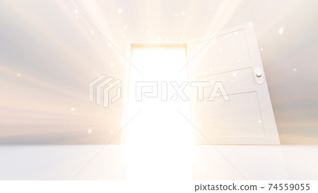 The door to a bright future, the road to heaven and success. 3D illustration The door to a bright future, the road to heaven and success. 3D illustration 74559055