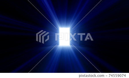 The door to a bright future, the road to heaven and success. 3D illustration 74559074
