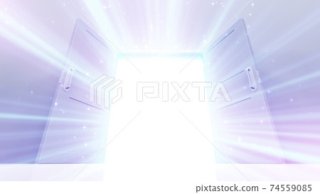 The door to a bright future, the road to heaven and success. 3D illustration The door to a bright future, the road to heaven and success. 3D illustration 74559085