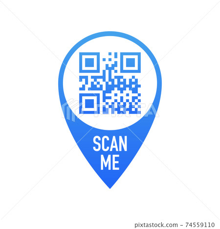 Scan me phone tag. Information icon vector. Bar code icon. Vector stock illustration. Scan me phone tag. Information icon vector. Bar code icon. Vector stock illustration. 74559110