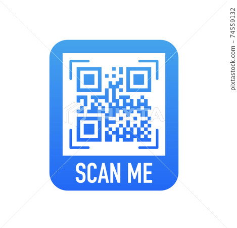 Scan me phone tag. Information icon vector. Bar code icon. Vector stock illustration. 74559132