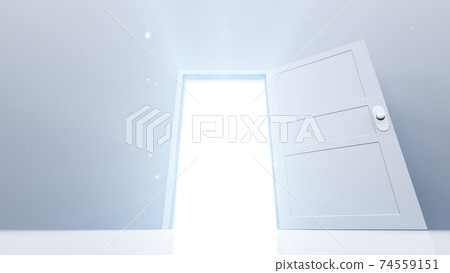 The door to a bright future, the road to heaven and success. 3D illustration The door to a bright future, the road to heaven and success. 3D illustration 74559151