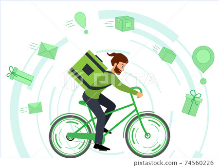 Concept of delivering online orders from online stores. 74560226