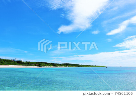 Okinawa Prefecture Hateruma Island Blue Sky Sea 74561106