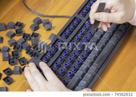 拆卸和清潔個人計算機的鍵盤 拆卸和清潔個人計算機的鍵盤 74562012