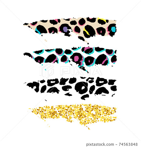 stroke wild print leopard skin and black stroke background stroke wild print leopard skin and black stroke background 74563848