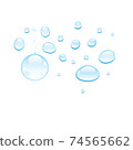 Blue water drops vector isolated on white background 74565662
