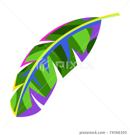Illustration of stylized palm leaf. Illustration of stylized palm leaf. 74566305