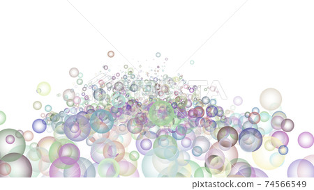 CG bubble Many colorful bubbles 74566549