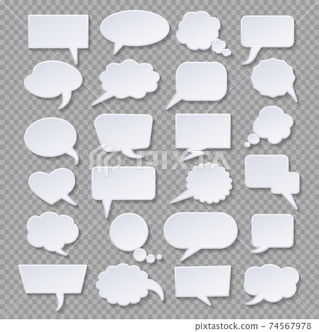 Paper thoughts bubbles designs 74567978
