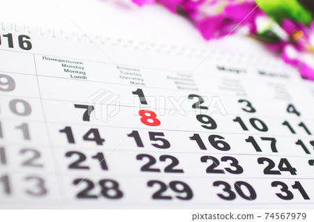 on the calendar March 8 on the calendar March 8 74567979