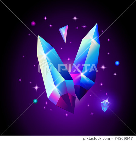 Triangles In Space, abstract, diamonds, galaxy, logo, shapes, star