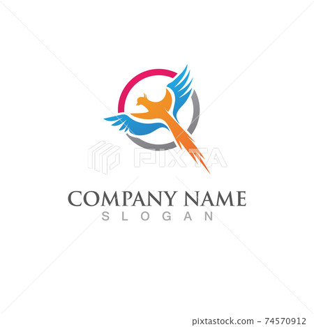 Seagull bird logo vector image Seagull bird logo vector image 74570912