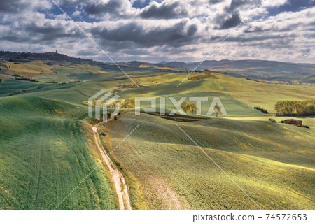 Tranquil landscape Tuscany Tranquil landscape Tuscany 74572653