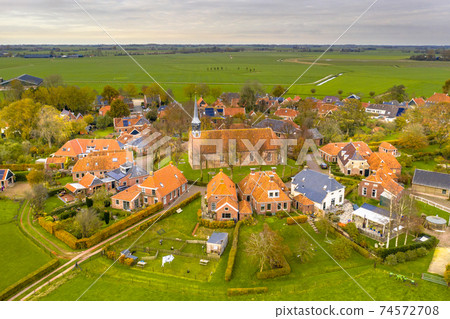 Aerial view of historic village of Niehove Aerial view of historic village of Niehove 74572708
