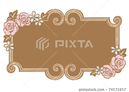 Antique floral decorative frame. Vector material Antique floral decorative frame. Vector material 74572857