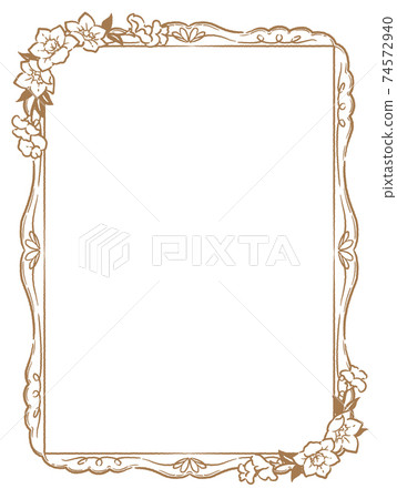 Antique floral decorative frame. Vector material Antique floral decorative frame. Vector material 74572940