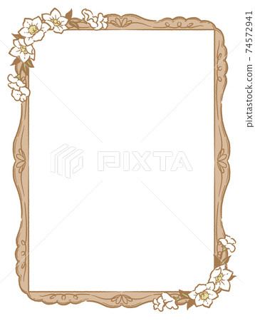 Antique floral decorative frame. Vector material Antique floral decorative frame. Vector material 74572941