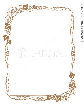 Antique floral decorative frame. Vector material Antique floral decorative frame. Vector material 74573048