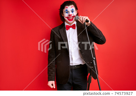 cheerful magician beginning performance cheerful magician beginning performance 74573927