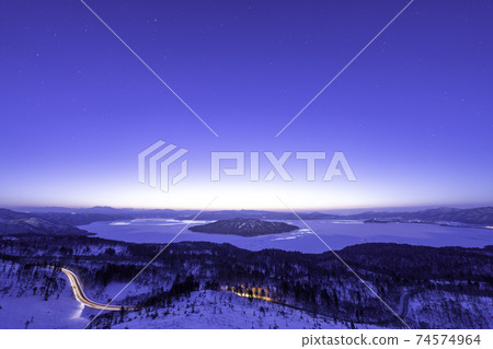 Bihoro Pass Winter Blue Moment 74574964