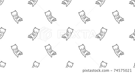 cat seamless pattern kitten sleeping calico vector pet animal cartoon repeat background scarf isolated tile wallpaper illustration doodle design cat seamless pattern kitten sleeping calico vector pet animal cartoon repeat background scarf isolated tile wallpaper illustration doodle design 74575021