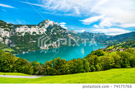 Walensee Lake in Switzerland Walensee Lake in Switzerland 74575768