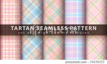 Set classic tartan seamless pattern. Set classic tartan seamless pattern. 74576727