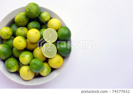 Frsh limes isolated on white background. 74577632