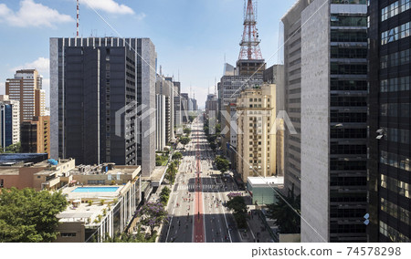 Avenida Paulista  in Sao Paulo city. 74578298