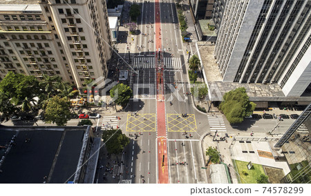 Avenida Paulista in Sao Paulo city. Avenida Paulista in Sao Paulo city. 74578299
