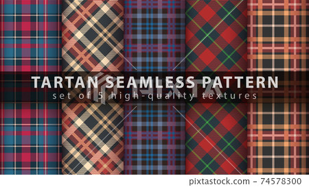 Set classic tartan seamless pattern. Set classic tartan seamless pattern. 74578300